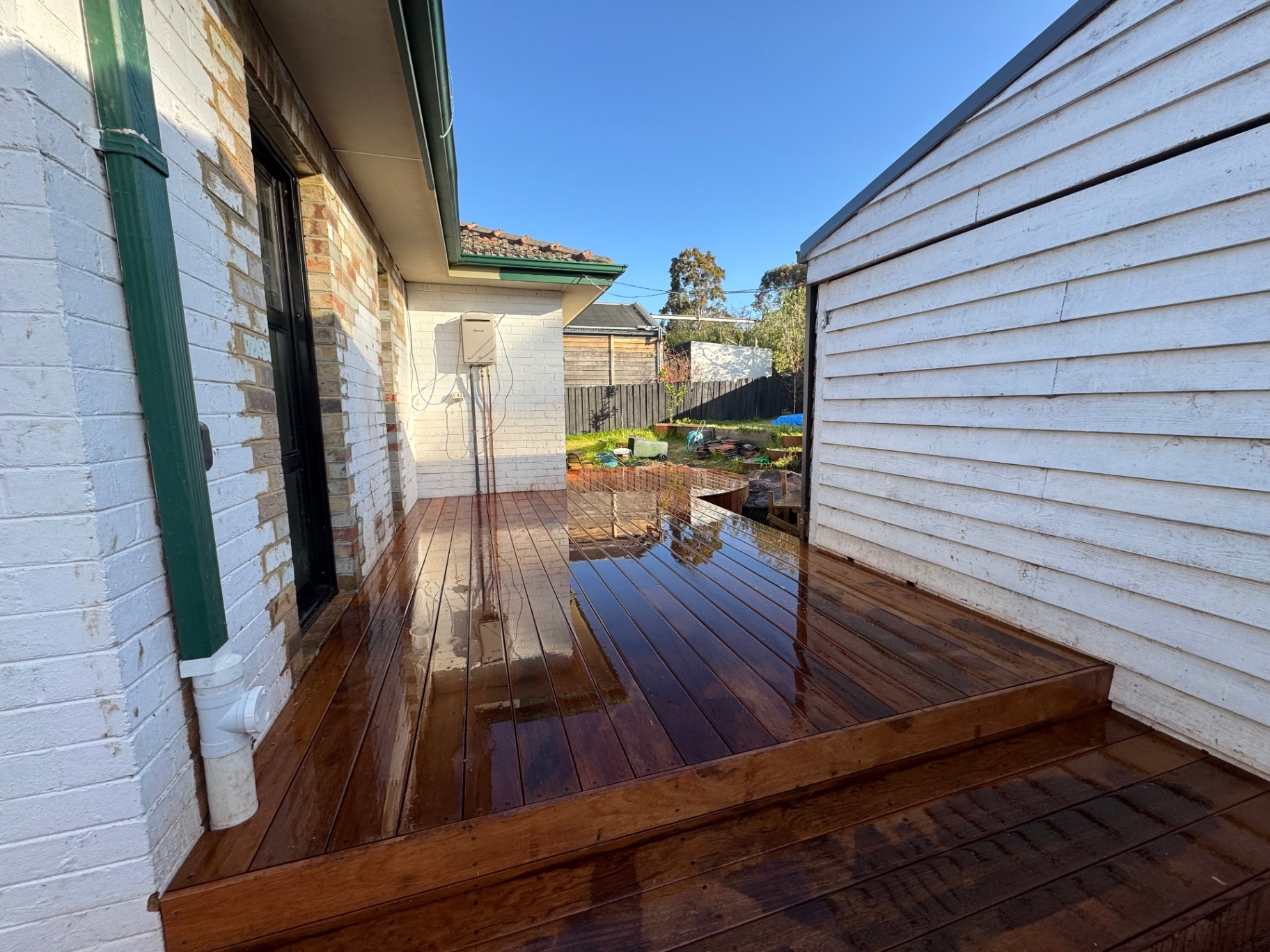 Merbau deck and stair