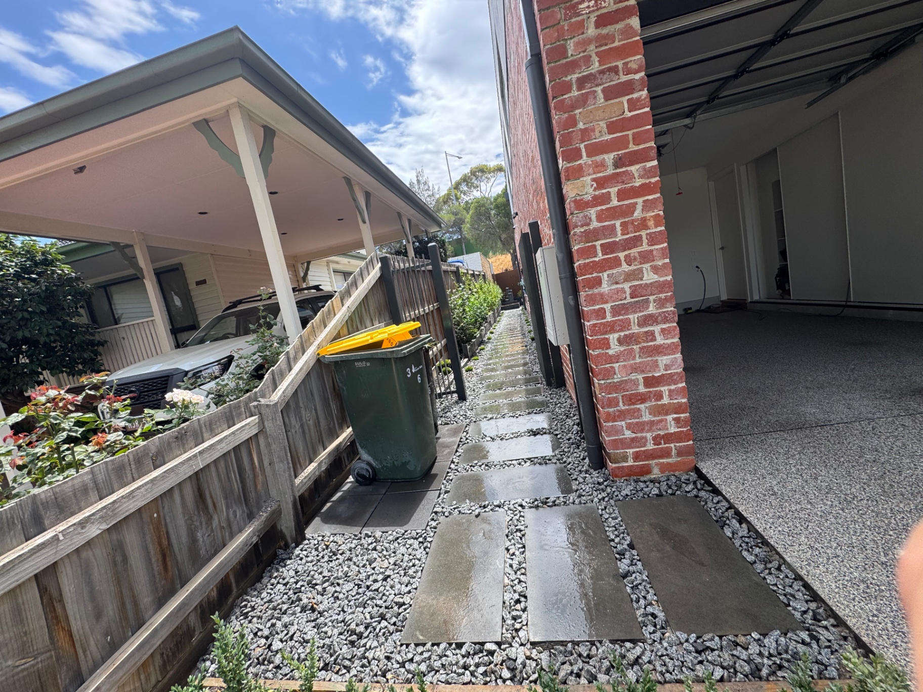 Pavers and stone path